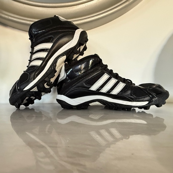 Adidas Destroy MD Mid G24238 Football Turf Cleats - Men’s 11.5 - Black/White - Picture 4 of 10